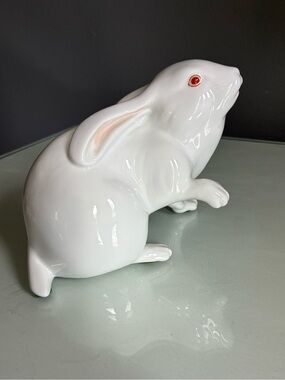 Vintage Herend  Hand Painted Rabbit Figurine From Hungary